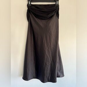 NWT Princess Polly Adoration Mini Black Dress US 10 / AU 14 Formal Satin